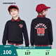 Converse匡威兒童裝男童衛衣秋季新款復古潮流套頭上衣女童純棉圓領(lǐng)打底衫 正黑色 140 /68 【建議身高128-140cm】