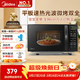 美的（Midea）微波爐烤箱一體機 小型家用20升微波爐  光波加熱 鉆石背板（M1-L201B）