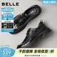 百麗（Belle）男鞋通勤商務(wù)皮鞋冬季新商場(chǎng)同款褶皺真皮休閑鞋8VT01DM5 黑色 40 (250mm)