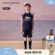 Teenie Weenie Kids小熊童裝25年夏季男童拼色印花無(wú)袖T恤背心 藏青色 130 cm