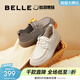 百麗（Belle）牛皮方糖吐司1代鞋牛津鞋女商場(chǎng)同款休閑鞋B7L1DCM4 杏色 （1代） 37 (235mm)
