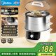 美的（Midea）電蒸鍋電煮鍋電火鍋電炒鍋多功能燉蒸煮一體家用電熱鍋蒸蛋器14.5升大容量多用途鍋ZGE2866
