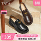 他她（TATA）女鞋六便士2025秋季休閑樂(lè )福鞋黑色單鞋 黑色 37