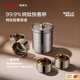 SIMELO施美樂(lè )純鈦旅行功夫茶具套裝雙層隔熱戶(hù)外露營(yíng)便攜快客杯生日禮物 純鈦快客杯/璀璨銀河 一壺4杯 禮盒裝