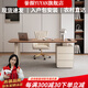 譽(yù)顏極簡(jiǎn)侘寂風(fēng)實(shí)木書(shū)桌現代簡(jiǎn)約輕奢商務(wù)辦公室電腦桌老板桌椅組合 【短柜】胡桃木書(shū)桌 【E0級實(shí)木板】110x60x75cm
