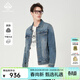 MANGANO【奢侈品衣服】秋季時(shí)尚潮流男士牛仔夾克百搭翻領(lǐng)輕奢外套男 牛仔藍 52 (180/100A)