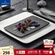 德國唯寶（Villeroy&Boch）送禮佳選匠心巖歐式進(jìn)口盤(pán)子西餐餐盤(pán)點(diǎn)心盤(pán)巖石浮雕黑白盤(pán)餐具 矩形盤(pán) 黑 28×17cm