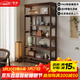 青櫨博古架實(shí)木新中式客廳擺件茶具茶杯置物架茶室茶葉展示架陳列架子 包安裝送上門(mén)-80cm-FAS級橡膠木