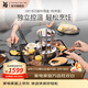 WMF 德國福騰寶電燒烤爐 家用多功能料理鍋烤肉鍋電烤爐煎烤盤(pán)無(wú)煙不粘煎烤一體電熱鍋多用途鍋 3合1多功能料理盤(pán)（電烤盤(pán)） 1層