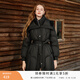 香影黑色假兩件收腰羽絨服女2025冬季新款90白鴨絨雙層領(lǐng)保暖外套 黑色 M 160/84A/95-110斤