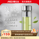 愛(ài)仕達（ASD）鈦杯 高奢純鈦磁吸茶倉內芯辦公車(chē)載耐熱冷雙層玻璃喝水泡茶杯子 鈦享磁彈泡茶杯 冰花銀 380mL