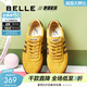 百麗（Belle）學(xué)院風(fēng)跑道賽車(chē)鞋德訓鞋女款商場(chǎng)款薄底板鞋E2K1DCM5預售 黃棕 37 (235mm)