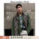 Abercrombie & Fitch美式舒適百搭菱格LOGO拉鏈羽絨背心馬甲上衣25秋冬男裝132-5208 深棕色 M (180/100A)
