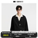 伯爵卓爾假兩件拼接通勤休閑衛衣外套男士2025秋季新款男裝外套 N531388 月夜黑 XL (180)