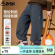 ASK JUNIOR兒童褲子男童2025冬加厚保暖中大童長(cháng)褲運動(dòng)衛褲青少年 深灰 170