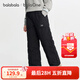 巴拉巴拉balaOne童裝女童長(cháng)褲兒童直筒羽絨褲子冬裝保暖 黑色90001-灰鴨絨 170 （充絨量58g）
