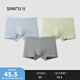 三?！究咕咳Ｄ惺?jì)妊澕兠抟d輕薄透氣男生四角平角褲男款486723 組合4-藍色+綠色+淺灰 3條 2XL