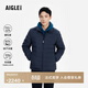 AIGLE艾高輕量羽絨服WR防潑水726蓬90絨戶(hù)外防風(fēng)保暖男白鵝絨 帝國深藍 BA081 XL