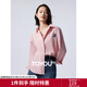 初語(yǔ)躲貓貓刺繡文藝襯衣女春秋新款氣質(zhì)寬松洋氣長(cháng)袖襯衫上衣 淺粉色 S