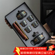 兮元記紫砂茶具套裝整套送長(cháng)輩父母節日禮品禮物退休喬遷紀念品伴手禮 藍如意招財纏枝蓮6頭茶壺禮盒裝