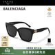 BALENCIAGA巴黎世家開(kāi)云眼鏡經(jīng)典方圓框防曬遮陽(yáng)太陽(yáng)鏡墨鏡男女BB0102SA-001