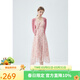 秋水伊人小個(gè)子溫柔套裝2026春秋新款碎花裙子兩件套女裝開(kāi)衫吊帶裙 粉紅 M