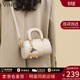 viney牛皮手提包包女包輕奢斜挎包枕頭包生日禮物送女友老婆 【米白】實(shí)用高檔高級單肩小包 時(shí)尚洋氣小眾品牌波士頓包