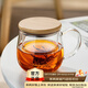 憶壺茶 玻璃茶杯泡茶水分離杯 綠紅茶泡花茶杯子帶過(guò)濾竹木蓋玻璃水杯 竹蓋泡茶杯 400ml
