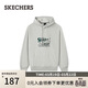斯凱奇（Skechers）冬季男士連帽衛衣長(cháng)袖T恤運動(dòng)休閑衫加絨保暖打底衫L325M045