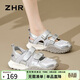 ZHR則則女鞋夏季戶(hù)外鏤空運動(dòng)涼鞋女厚底外穿登山涉水鞋子女 KD09銀色37