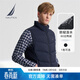諾帝卡（NAUTICA）【商場(chǎng)同款】男裝秋冬新經(jīng)典休閑立領(lǐng)羽絨馬甲男JO4321 藏青4NV L
