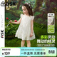 ASK JUNIOR兒童小飛袖連衣裙2026夏季小童網(wǎng)紗裙女童花苞裙公主裙 白色 120