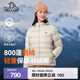 伯希和（Pelliot）【經(jīng)典2.0】800蓬鵝絨羽絨服男女冬季保暖棉衣短款防風(fēng)連帽外套 【女款】米白色 | 95%絨子含量 L