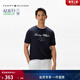 Tommy Hilfiger春夏男裝純棉平紋針織休閑通勤刺繡圓領(lǐng)內搭打底短袖T恤上衣 藏青色DW5 M （推薦：135-150斤）