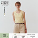 Teenie Weenie小熊女裝T恤夏季清新俏皮活力甜酷無(wú)袖背心 黃色 S