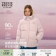 Teenie Weenie【泡芙系列】羽絨服秋冬季時(shí)尚多色翻領(lǐng)保暖輕暖外套 淺紫色 XS