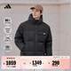 adidas 600蓬拒水保暖雙面穿休閑連帽鴨絨羽絨服男女秋冬阿迪達斯   黑色   XL