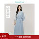 茵曼（INMAN）萊賽爾亞麻連衣裙2025春秋季女裝新品中袖收腰裙子 海霧藍 M