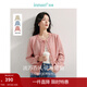 茵曼（INMAN）小香風(fēng)外套女秋寬松小個(gè)子高級感氣質(zhì)休閑長(cháng)袖上衣 粉色 M