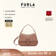 芙拉（FURLA）【禮物】【明星同款】FLOW牛皮迷你女士手提包休閑斜挎包 灰褐色
