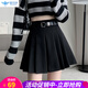 歐貝汐百褶裙女半身裙春夏季高腰2026新款春秋jk短裙學(xué)院風(fēng)半裙a字裙 黑色 L