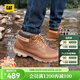 卡特（CAT）工裝靴馬丁靴男鞋新品SITUATE防水牛皮面短筒戶(hù)外靴子男 深棕色 43