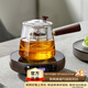 憶壺茶（YIHUTEA） 茶壺玻璃泡茶壺側把過(guò)濾煮茶壺加厚耐熱電陶爐燒水壺養生煮茶器 【輕薄造型】700ML壺+1500瓦木紋爐