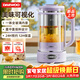 大宇（DAEWOO）養生壺雙層防燙煮茶壺 恒溫水壺 保溫燒水一體電熱水壺花茶壺燒水壺1.3L大容量紫色配茶漏YS15