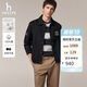 哈吉斯（HAZZYS）男裝 翻領(lǐng)純棉夾克男PHIZ系列戶(hù)外休閑外套男ASVZU0CCI16
