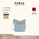 芙拉（FURLA）【禮物】SFERA SOFT牛皮迷你女士時(shí)尚休閑單肩斜挎包水桶包 卷云藍