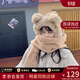 viney新款圍巾女冬季帽子手套一體連帽三件套保暖加厚小熊?chē)毙履甓Y物 卡其色禮盒裝 送女生老婆生日禮物可愛(ài)時(shí)尚