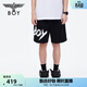 BOY LONDON潮牌男女同款春夏寬松時(shí)尚五分褲涂鴉運動(dòng)短褲N13901 黑色 M