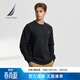 諾帝卡（NAUTICA）男裝秋冬棉紡磨毛加絨柔軟舒適簡(jiǎn)約休閑圓領(lǐng)衛衣男KE4402 0TB黑色 M