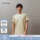 Calvin KleinJeans夏季男女情侶中性經(jīng)典ck刺繡印花休閑純棉圓領(lǐng)短袖T恤上衣